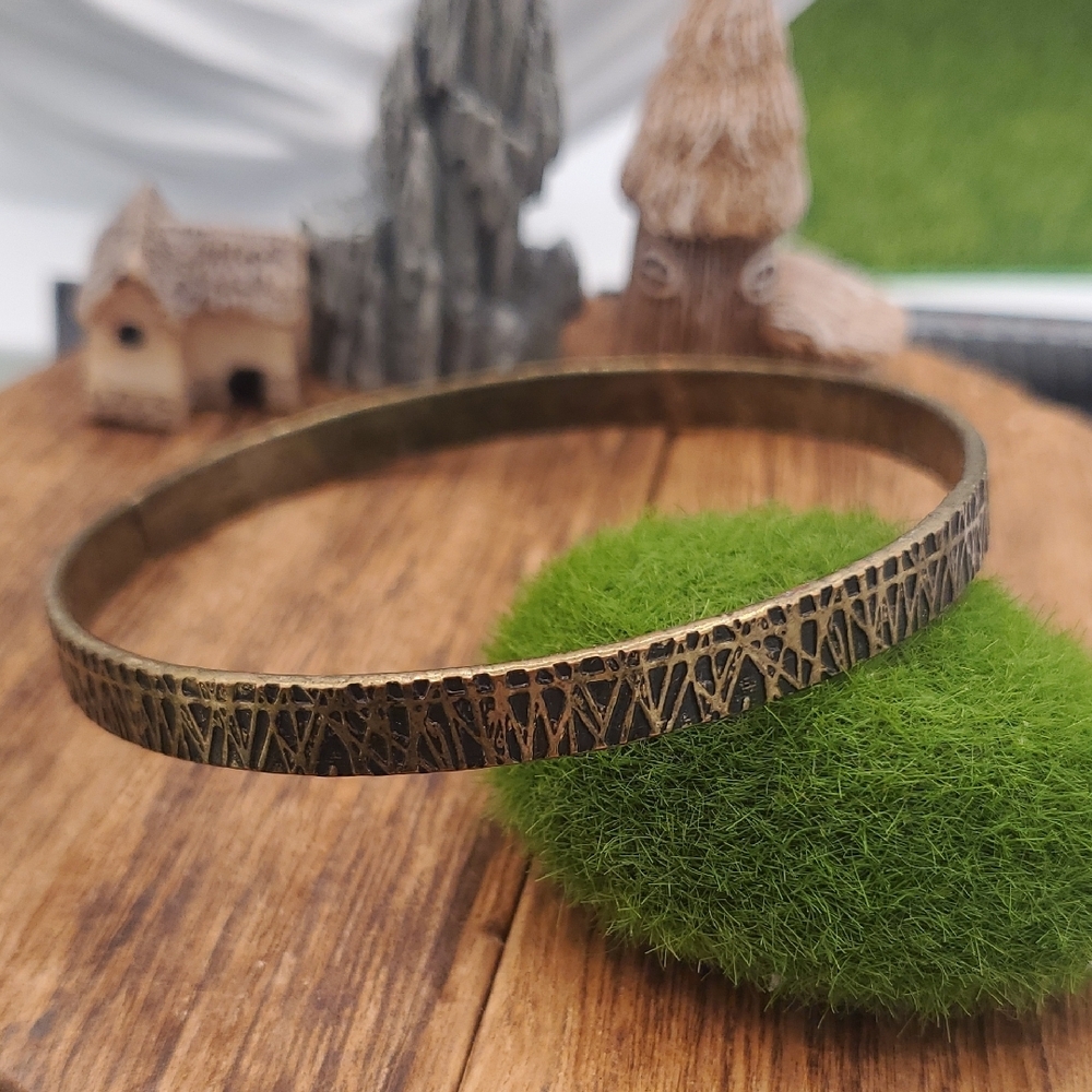 Web Of Lies Bracelet Copper Tone Slider B3335